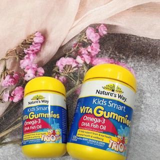 Kẹo dẻo bổ sung DHA.Nature'sWay Kids Smart Omega3.DHA Trio