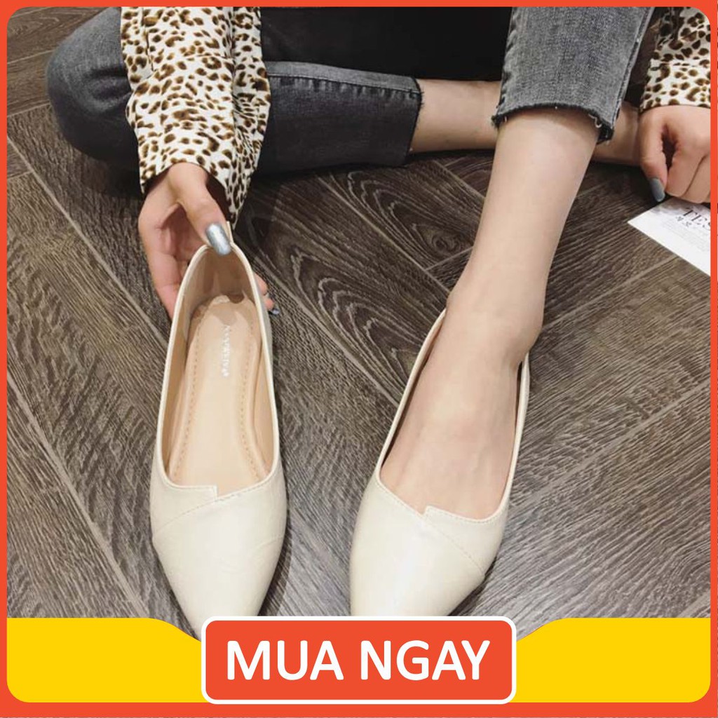 Giày Bệt Mũi Nhọn Da Mềm Mã TH_B2