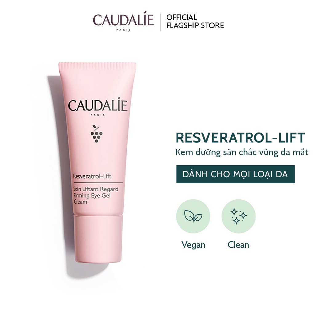 [Mã COSCAUDAT3 -8% đơn 250K] Kem dưỡng giúp săn chắc vùng da mắt Caudalie Resveratrol-Lift Firming Eye Gel Cream - 15ml