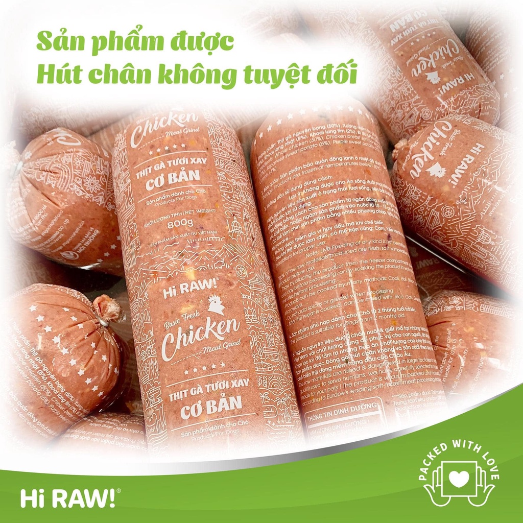 [Mã PET50 giảm 10% - tối đa 50K đơn 250K] HIRAW DÙNG THỬ Thực Phẩm Hoàn Chỉnh Cho Bé Ăn Ngay Không Cần Chế Biến Raw Food