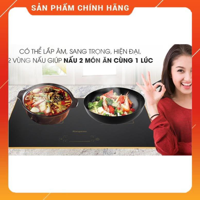 Bếp từ đôi Kangaroo KG438I ( Trưng bày đẹp 95 - 99%)