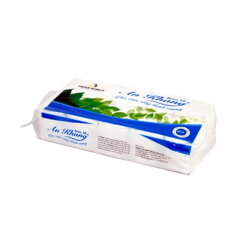 Gói 10 cuộn giấy vệ sinh không lõi 2 lớp siêu tiết kiệm AN KHANG AKI10 | Giấy vệ sinh trắng mịn dai | Thế Giới Giấy