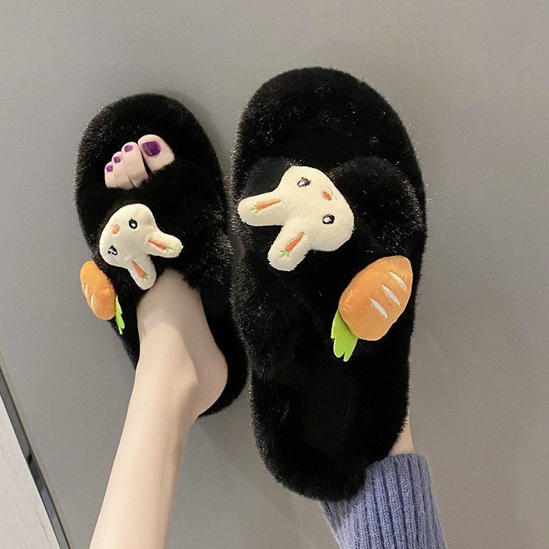 Dép lông ló ngón chống trượt họa tiết hoạt hình dễ thương thời trang 2020 cho phụ nữ