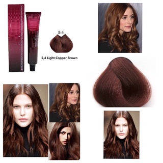 Thuốc nhuộm tóc màu Nâu Đồng 5/4 Ligth Copper Brown , oxy trợ dương tóc