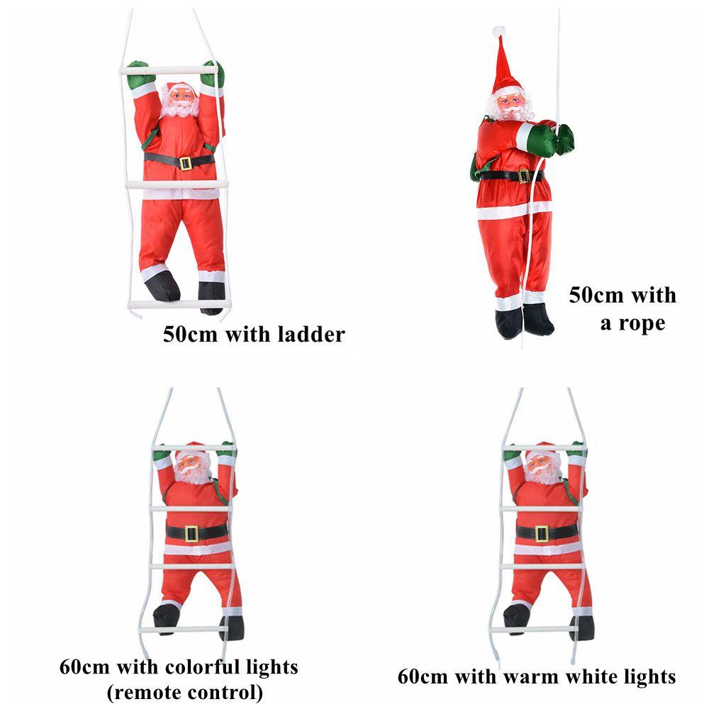 LANSEL Búp Bê Hình Ông Già Noel Có Đèn LED Treo Trang Trí Giáng Sinh