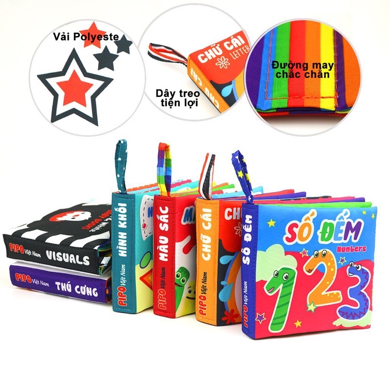 SÁCH VẢI KÍCH THÍCH THỊ GIÁC - SÁCH VẢI PIPO