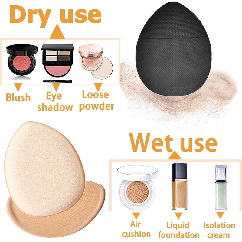 1 Mút Trang Điểm Mini Đeo Ngón Tay Cỡ Nhỏ Che Khuyết Điểm Bắt Sáng Thể Sử Dụng Ướt / Khô