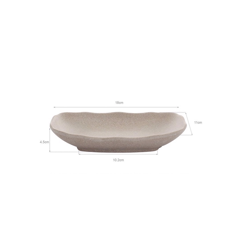 Dĩa dài melamin KORMEL 180x110mm màu kem E10700