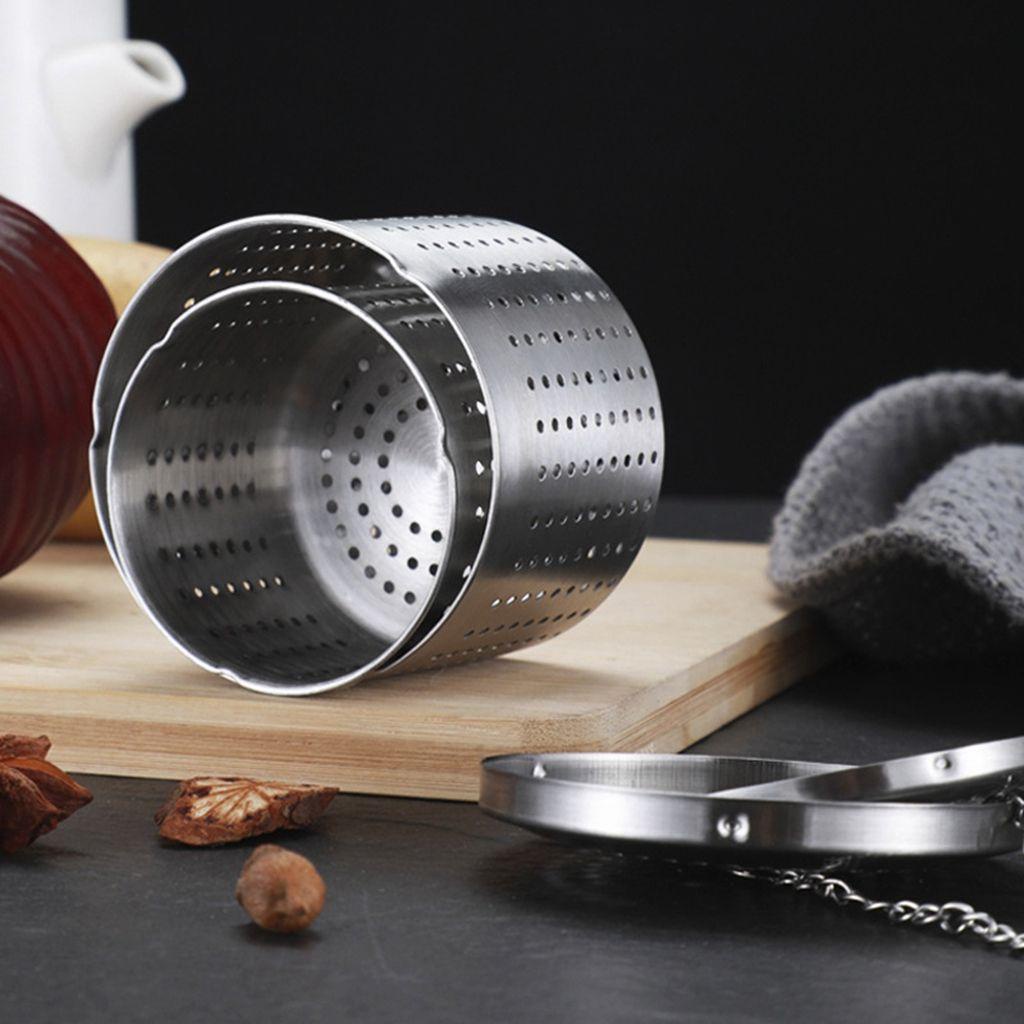1 Xô Đựng Trà Bằng Thép Không Gỉ 304 Kèm Dây Xích Dễ Vệ Sinh|Dụng Cụ Lọc Trà Tiện Lợi Dễ Sử Dụng