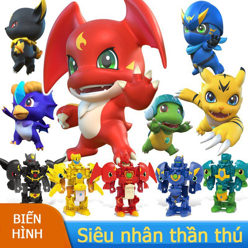 Đồ chơi mô hình pokemon siêu nhân tự lắp ghép biến đổi đa dạng (màu tím)