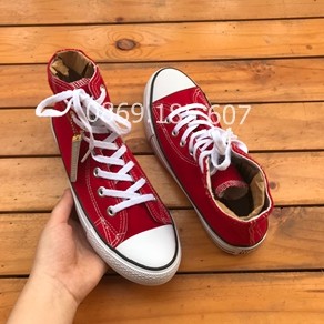 [SALE] Giày Thể Thao Sneaker CV Đỏ Tươi Cổ Cao Nam Nữ | BigBuy360 - bigbuy360.vn