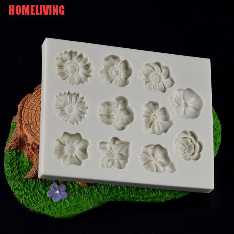 Khuôn Silicone Tạo Hình Hoa Hướng Dương 3D Trang Trí Bánh