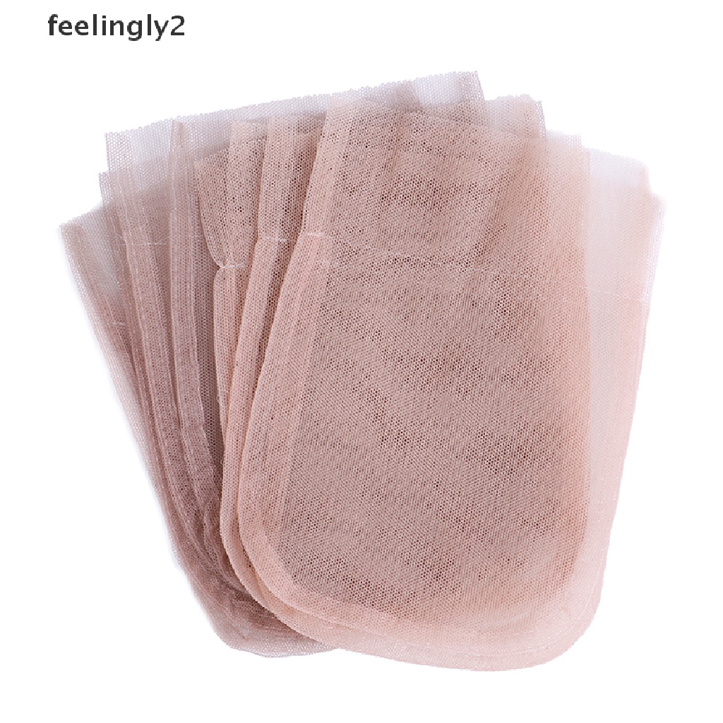 Mũ Lưới Trùm Tóc Giả 4 * 4cm Màu Nâu Thụy Sĩ Phối Ren Thời Trang