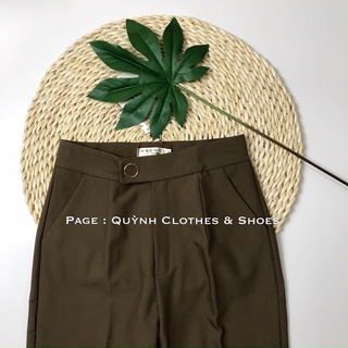 Quần tây đai tròn lưng cao
