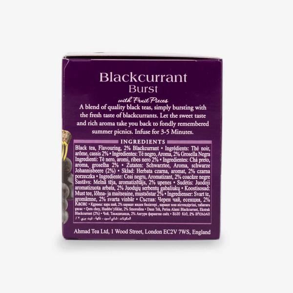 Trà Nho đen Ahmad 40g - Ahmad Blackcurtant Burst Tea 40g/20bags (túi lọc có bao thiếc - 20 túi/hộp)