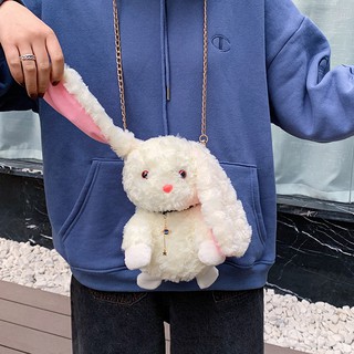 Túi Đeo Chéo Hình Thỏ Hoạt Hình Mềm Mại Đáng Yêu Phong Cách Nhật Bản Dành Cho Nữ