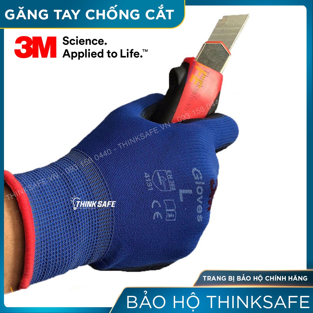 Găng tay lao động chống cắt 3M Thinksafe, bao tay cấp độ 1, ôm tay, thật tay, dùng cho cơ khí, sử dụng các công cụ - Lv1