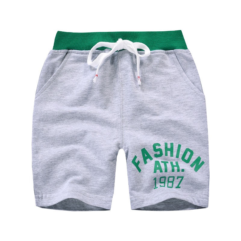 Quần Short Thể Thao Bằng Cotton Màu Trơn Thời Trang Mùa Hè Cho Bé Trai 1-9 Tuổi