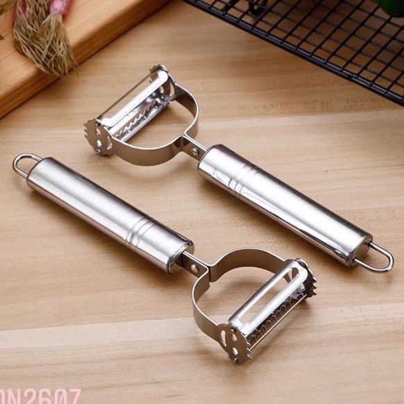 Dụng cụ bào, thái sợi rau củ, nạo mắt khoai tây đa năng - INOX không gỉ, chuôi có móc treo