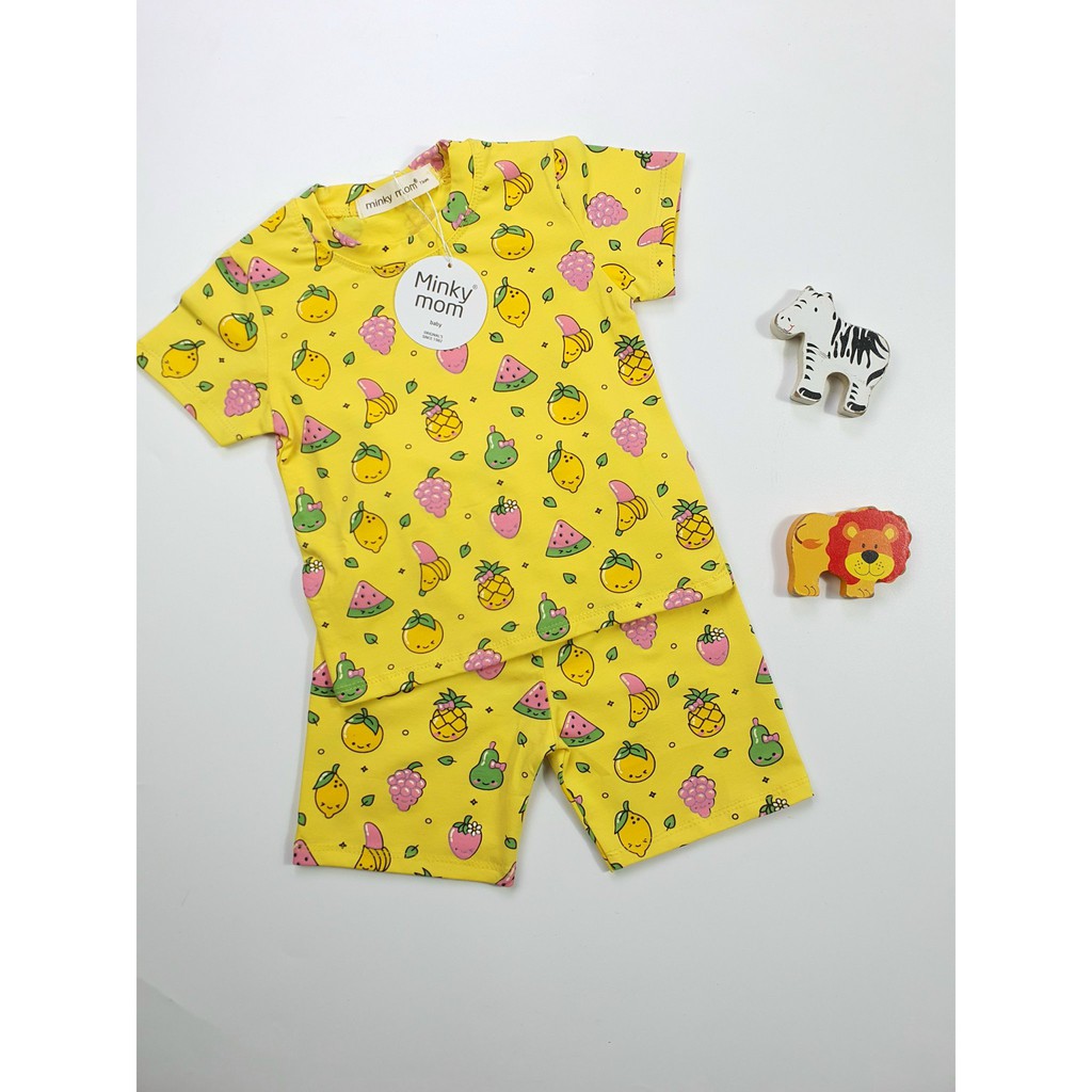 Bộ Cộc Tay Minky Mom 100% Cotton In Họa Tiết 6 Màu Cực Đẹp Cho Bé Unchi Store (QATE270)