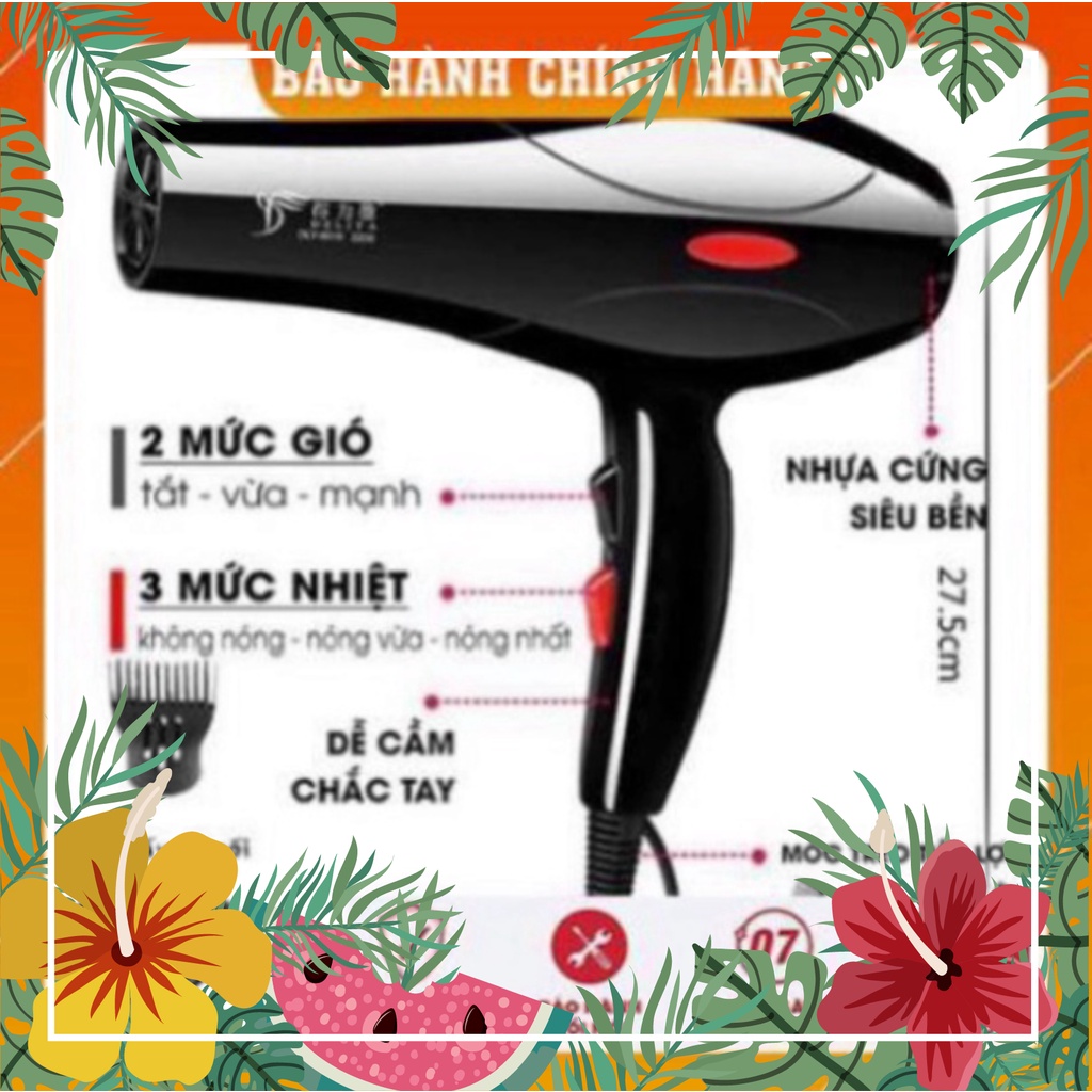 Máy sấy tóc công suất lớn tạo kiểu TOSHTBA-551 , máy khò tóc 2 chiều nóng lạnh 3500w bảo hành 12 tháng.