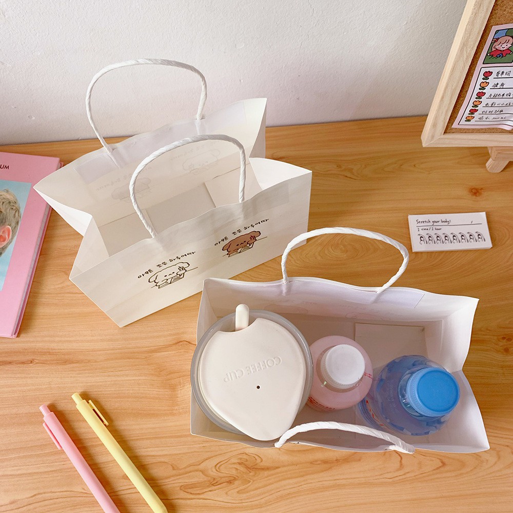 Túi giấy có quai xách đựng quà tặng phong cách Hàn Quốc