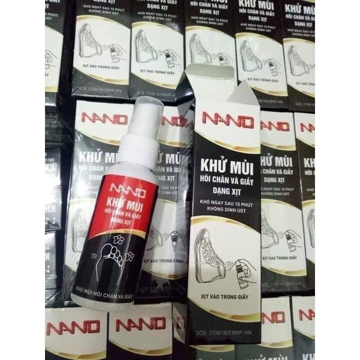 Xịt khử mùi hôi chân nano, sp cực kỳ cần thiết vào hè oi bức, hay mùa đông thường đi giày