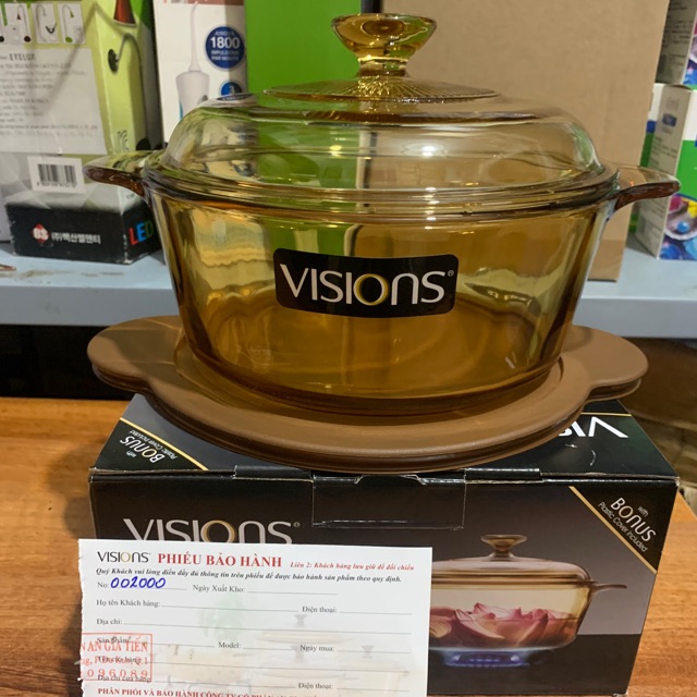 NỒI THỦY TINH VISION VS-22 DUNG TÍCH 2.25L BẢO HÀNH 10 NĂM