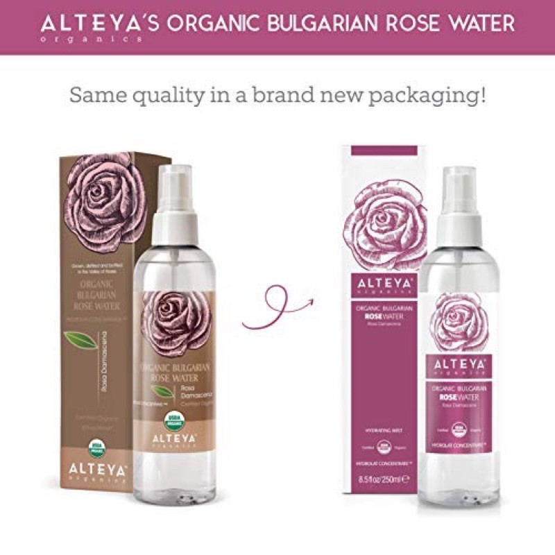 Nước Hoa Hồng Alteya Organics Hữu Cơ Bulgary (Rose Damascena) - Organic Bulgarian Rose Water, 500ml