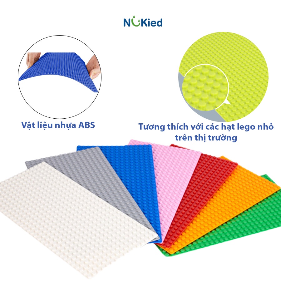 Tấm Lót Nền Trưng Bày Lego Miếng Dày Dẻo Đàn Hồi Mẫu Mới Đế Base KT 25,5x25,5 1024 Nút Hạt_Nukiedvn