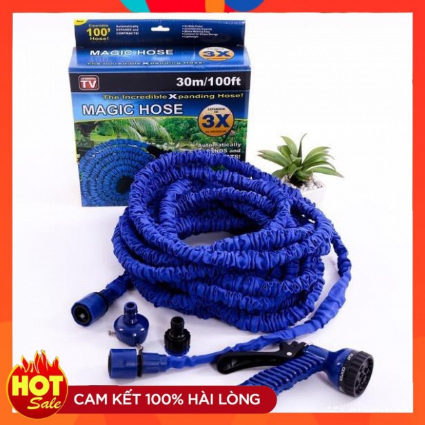 🔏Hàng Loại 1🔏 Vòi Rửa Xe, Tưới Cây, Vòi Xịt Rửa Thông Minh Giãn Nở Magic Hose Giãn Nở 15/30M