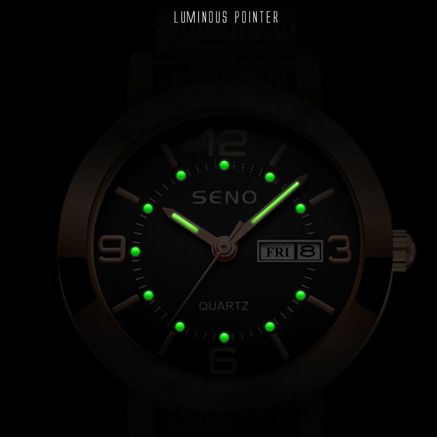 [Video chống nước] Đồng hồ nữ SENO hàng cao cấp dây kim loại chống nước mặt sapphia chống xước bảo hành 12 tháng | BigBuy360 - bigbuy360.vn