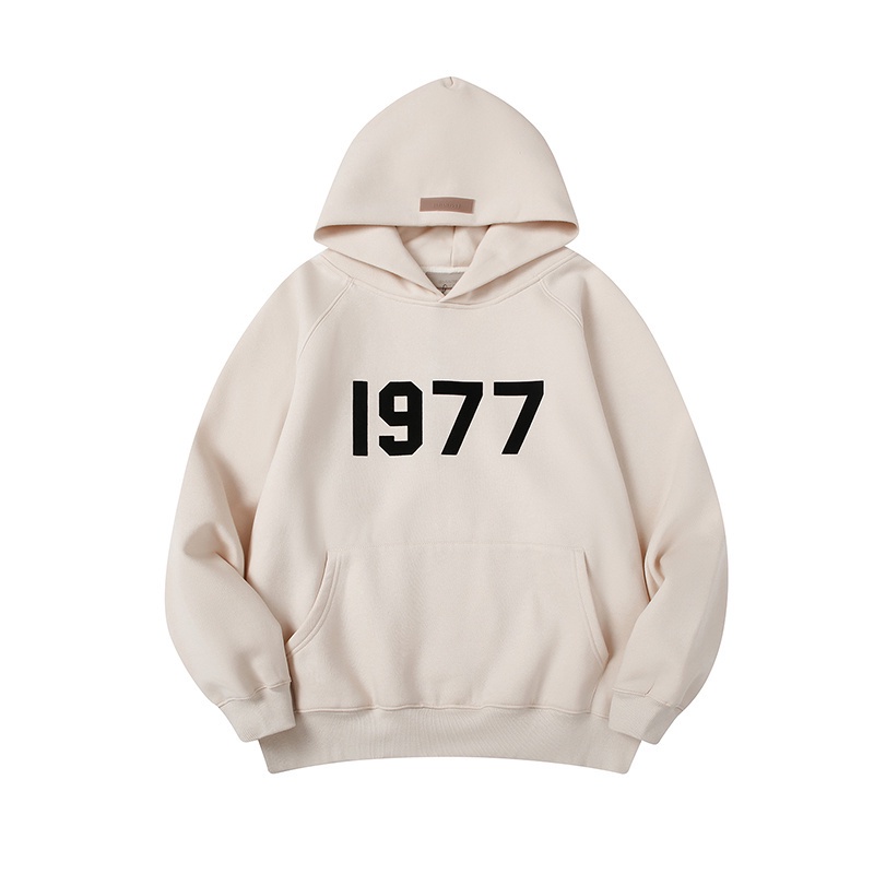 Áo Hoodie Dáng Rộng In Số 1977 Thời Trang Cho Cặp Đôi