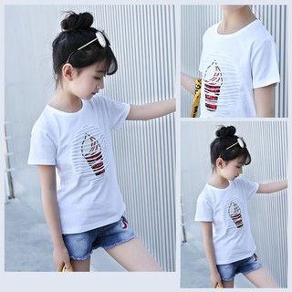 Áo Thun Trẻ Em Tay Ngắn In Hình Cây Kem DLX