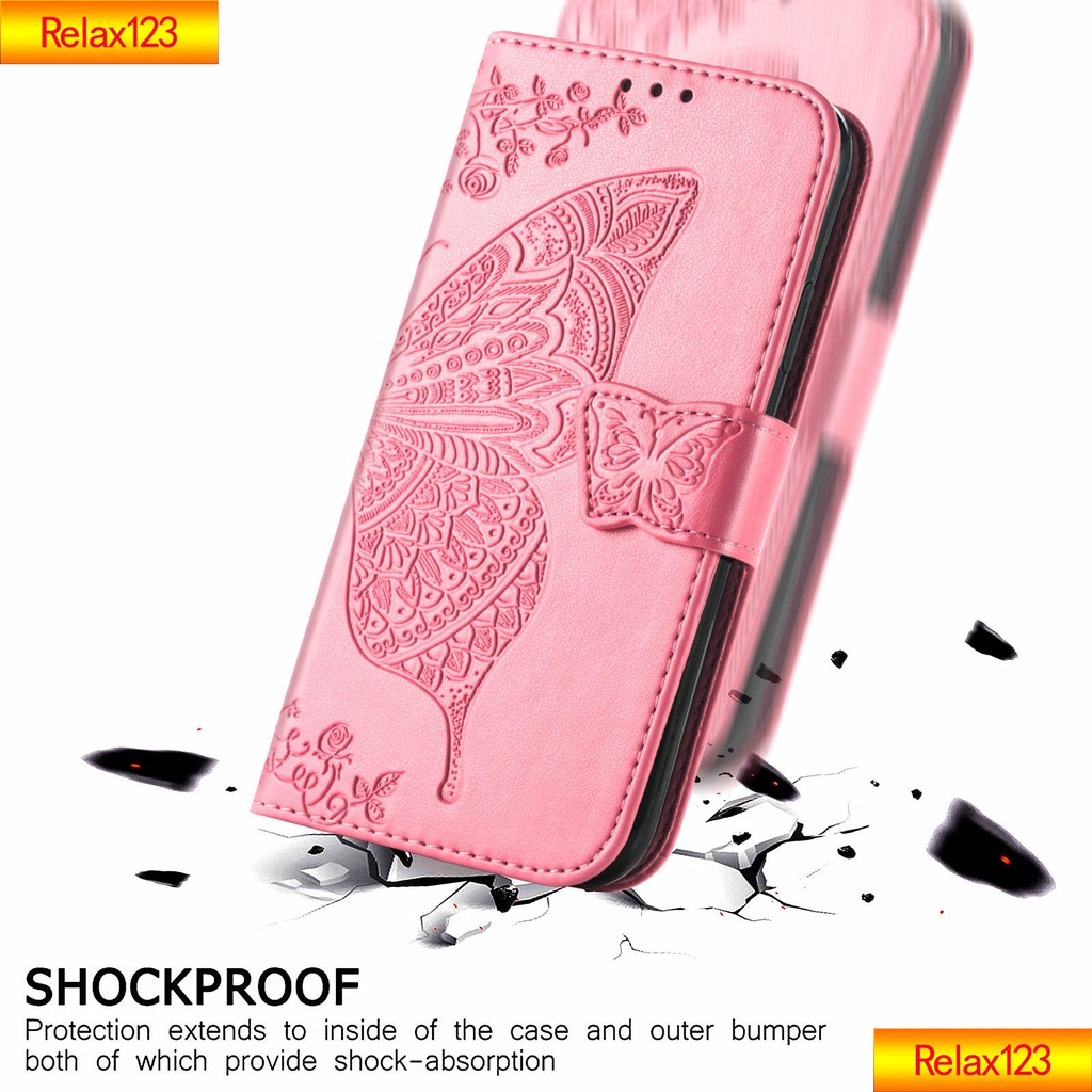 Bao Da Dập Nổi Sang Trọng Họa Tiết Cây Và Bướm Cho Oppo A94 Reno5F F19 Pro | BigBuy360 - bigbuy360.vn