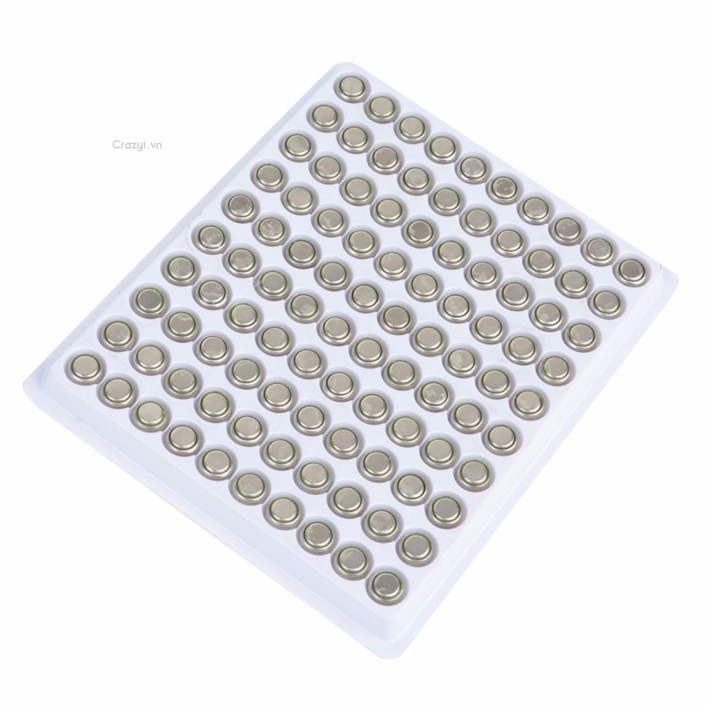 💗 Crazyi💗 100Pieces 1.5V AG3 LR41 SR41 Lithium Button Cell Calculators Watch Battery