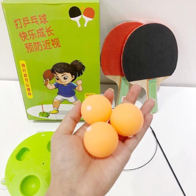 Bộ đồ chơi bóng bàn phản xạ cho bé - vợt gỗ