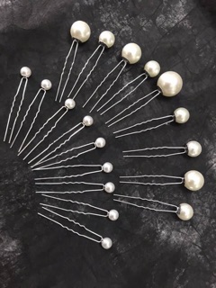 Set 18 trâm hạt cài tóc đủ sz