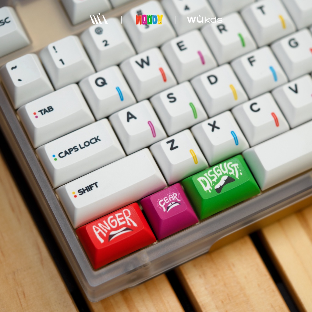 WUKDS MOOD Keycaps 160 Phím PBT Dye-Thăng hoa Keycaps KCA Hồ sơ Keycaps cho Công tắc Cherry Gateron MX Bàn phím cơ