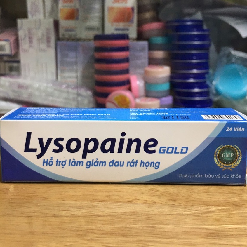 Viên Ngậm Lysopaine Gold Giảm Sưng Đau Rát Họng - Hộp 24 viên