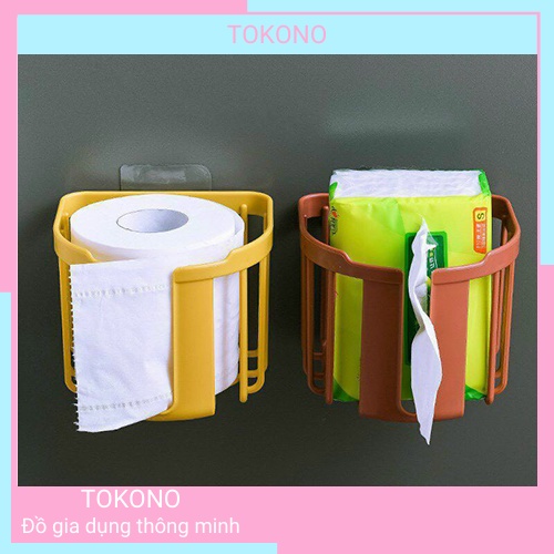 Giỏ đựng giấy vệ sinh, giỏ dán tường đựng khăn giấy phòng tắm tiện dụng TOKONO