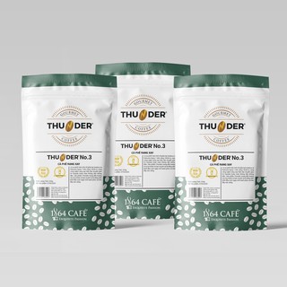 Combo 3 bao 220g cà phê rang xay hạng 1 sàng 18 thunder no.3 1864 café