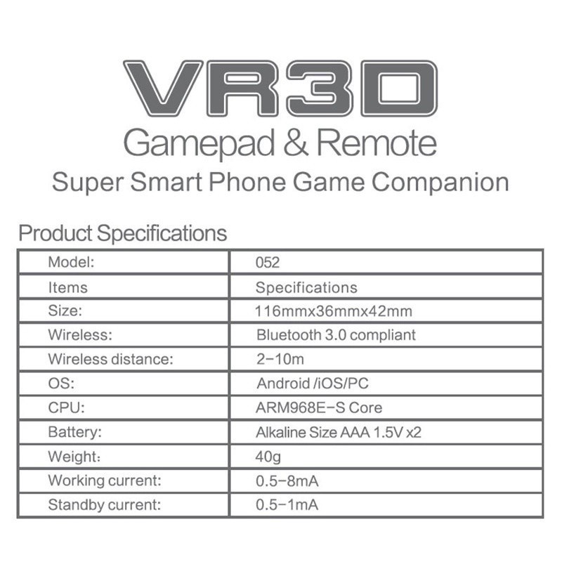 Tay Cầm Chơi Game Pubg Mocute 052 Kết Nối Bluetooth Cho Điện Thoại Thông Minh / TV / PC