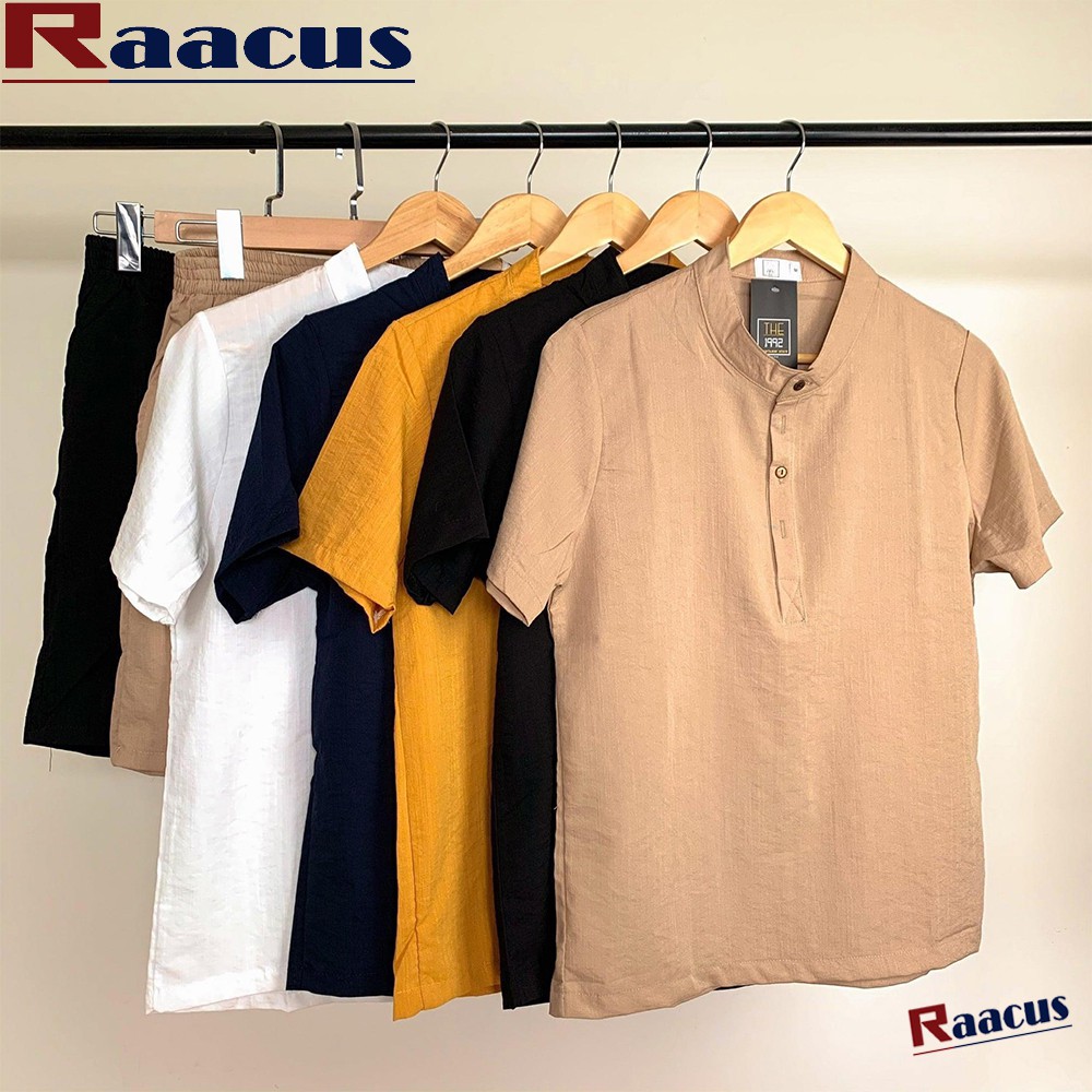 Bộ Quần Áo Đũi Nam Nữ Unisex chất vải đũi thái, mặc mát form dáng hot 2021 chất lượng chính hãng Raacus - DB142