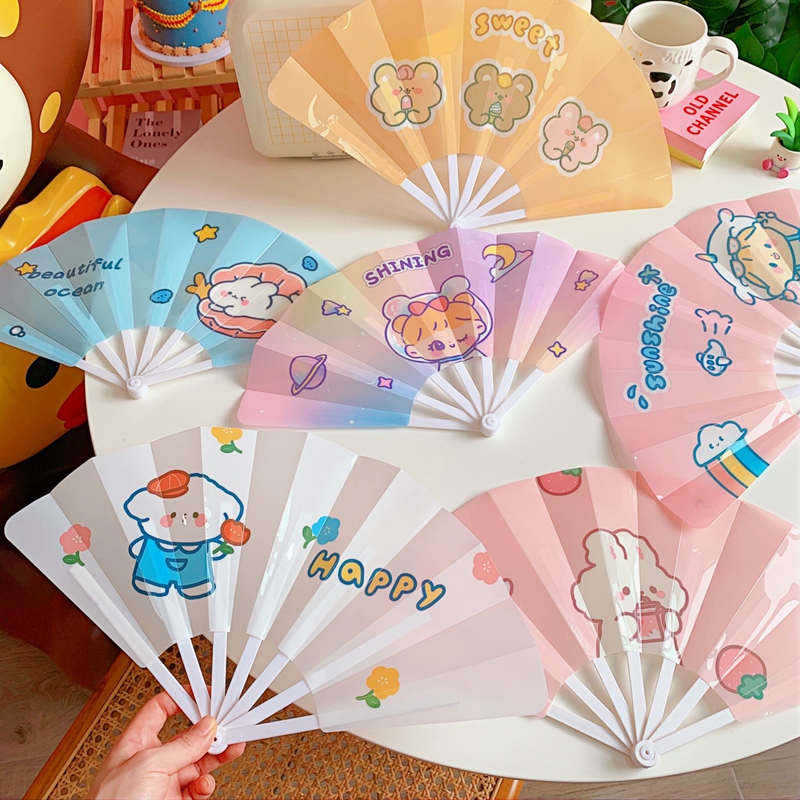 Quạt Cầm Tay Mini Hình Hoạt Hình Dễ Thương