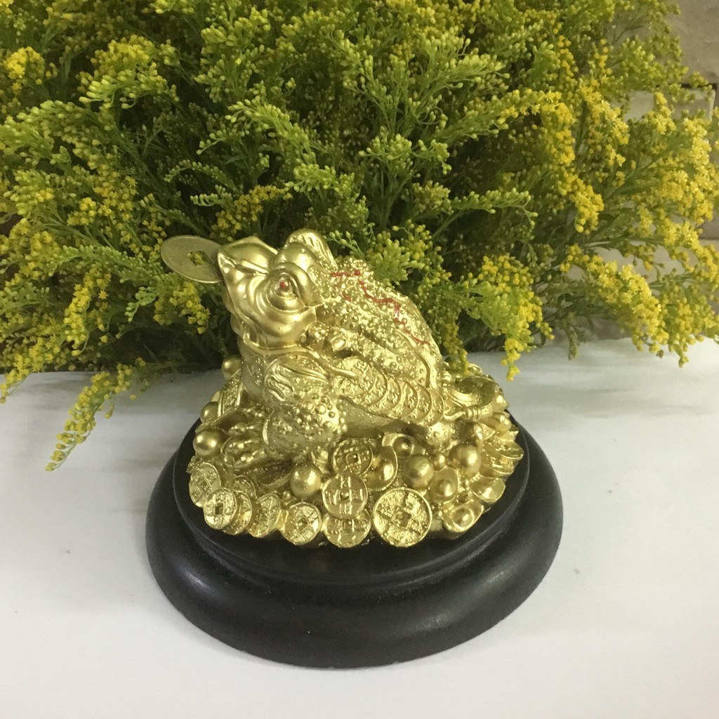 Cóc phong thủy sơn đồng có đế   rộng 14.5 cm  cao 10.5 cm