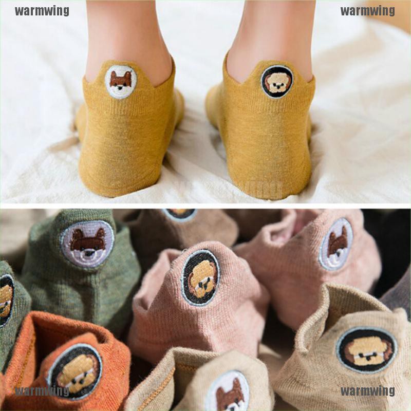 Vớ Cotton Cổ Thấp Họa Tiết Động Vật Dễ Thương Vui Nhộn Cho Nam Và Nữ