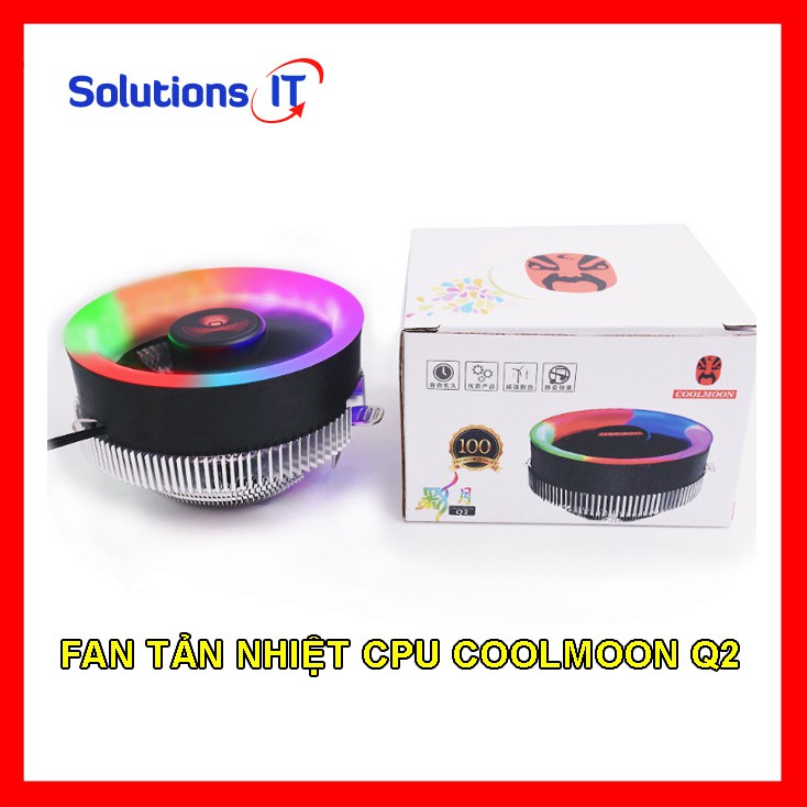 Fan tản nhiệt CPU COOLMOON Q2 Led RGB