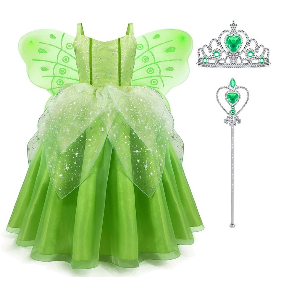Đầm Hóa Trang Công Chúa Tinker Bell Dành Cho Bé Gái 2-11 Tuổi TSBBQ81