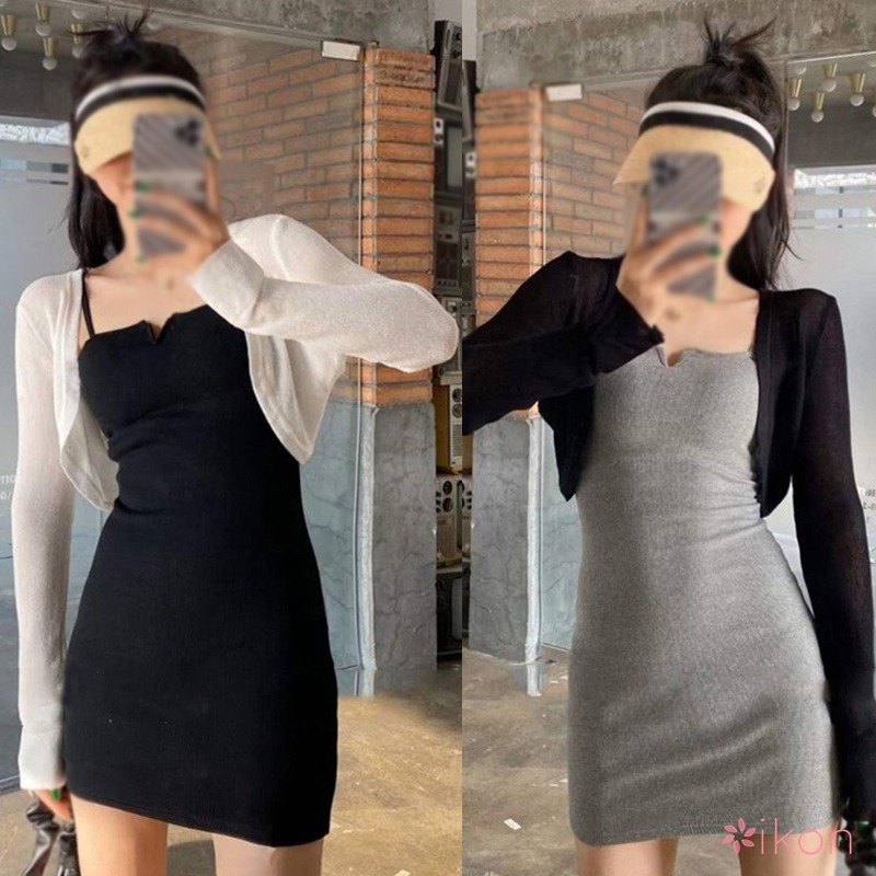 Áo Khoác Cardigan Chống Nắng Bằng Lụa Lạnh Mỏng Phong Cách Hàn Quốc